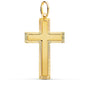 Cruz sin Cristo Tallada Oro Amarillo 18k – 35x20 mm