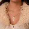18K Yellow Gold Cross With Carved Christ 34x19 mm