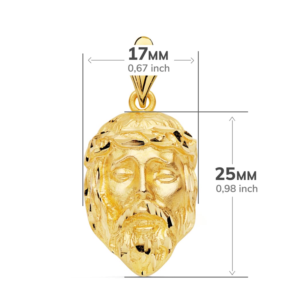 18K Head of Christ 25x17 mm