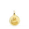 Médaille 18K Christ Sacré-Cœur de Jésus Lunette 16 mm