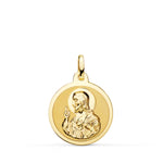 Médaille du Sacré-Cœur de Jésus 18K Mat et Brillant 18 mm