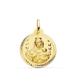 18K Helice Scapular Virgin of Carmen and Heart of Jesus. 22mm