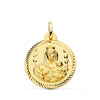18K Helix Scapular Virgin Carmen and Heart of Jesus 24 mm