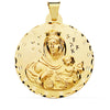 18K Virgin Mary Del Carmen Medal Bezel 16 mm