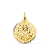 18K Openwork Helix Scapular of the Virgin of Carmen and the Heart of Jesus 22 mm