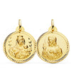 18K Helix Scapular Virgin Carmen and Heart of Jesus 24 mm
