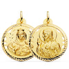 18K Openwork Helix Scapular of the Virgin of Carmen and the Heart of Jesus 30 mm