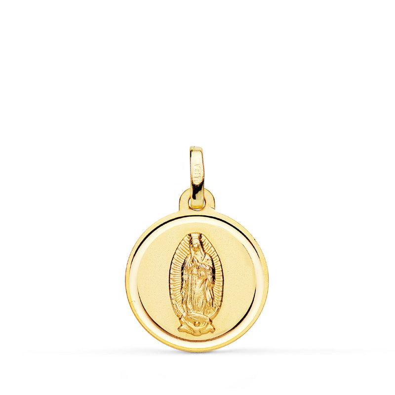 18K Yellow Gold Medal Virgin of Guadalupe Bezel 16mm