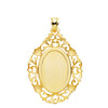 Médaille Or Jaune 18K Vierge de Guadalupe Cerco 36x26 mm