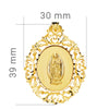 Médaille Vierge Guadalupe Or Jaune 18 Carats Cadre Filigrane 39x30 mm