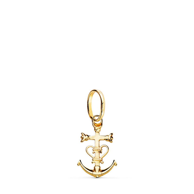 18K Cruz De La Camarga Oro Amarillo. 16 x 10 mm