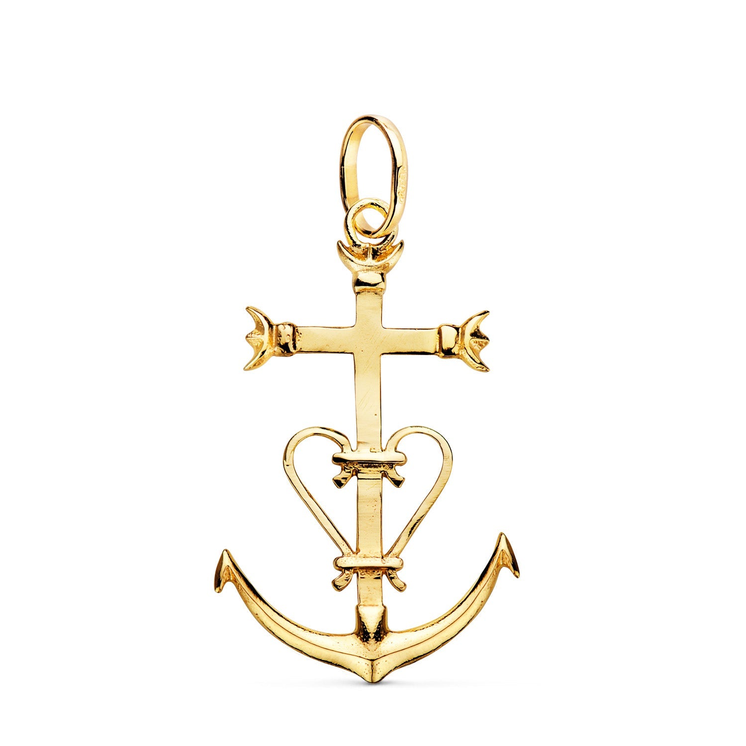 18K Yellow Gold Camargue Cross. 32 x 20 mm