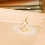 18K Yellow Gold Pendant Cross of the Camargue with Frame. 25 x 17 mm