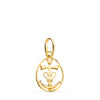 18K Yellow Gold Pendant Cross of the Camargue with Frame. 18 x 12 mm