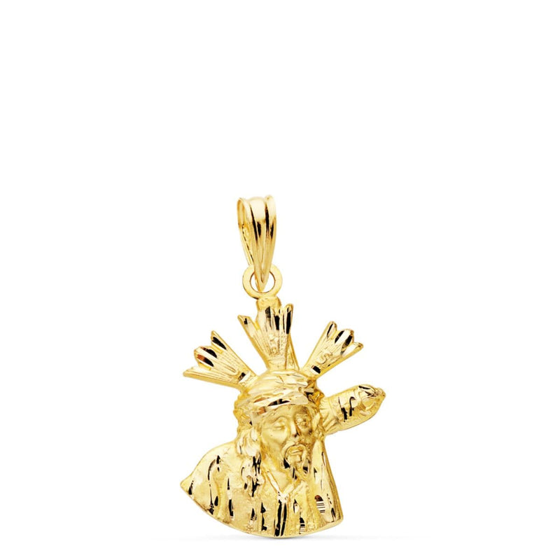 18K Colgante Cristo Del  Gran Poder Silueta 20x15 mm