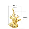 18K Christ of the Great Power Silhouette 24x18 mm