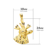 18K Christ of the Great Power Silhouette 24x18 mm