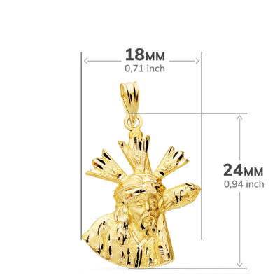 18K Cristo Del Gran Poder Silueta 24x18 mm