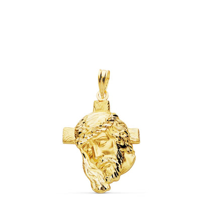 Médaille Vierge de Guadalupe En Or Jaune 18 Carats Sculptée 18 Mm