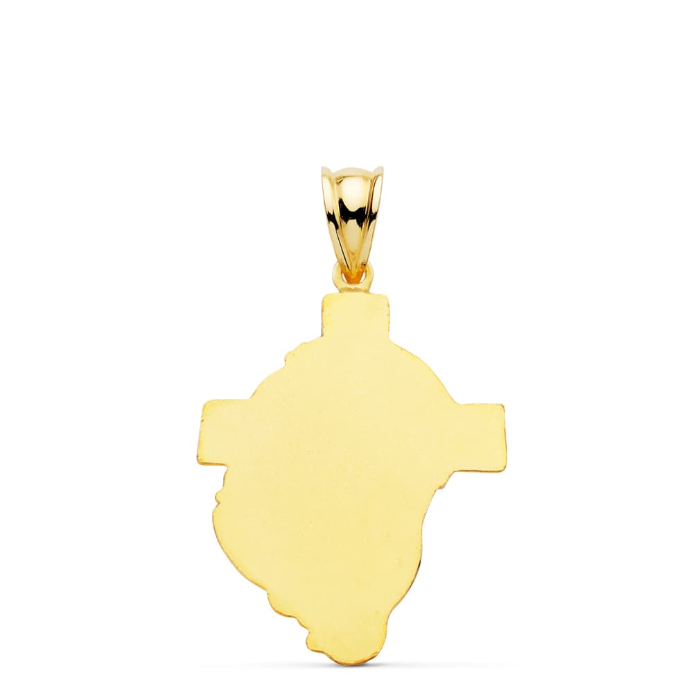 18K Christ Head Cross 31x21 mm