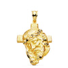 18K Cabeza Cristo Con Cruz 35x25 mm