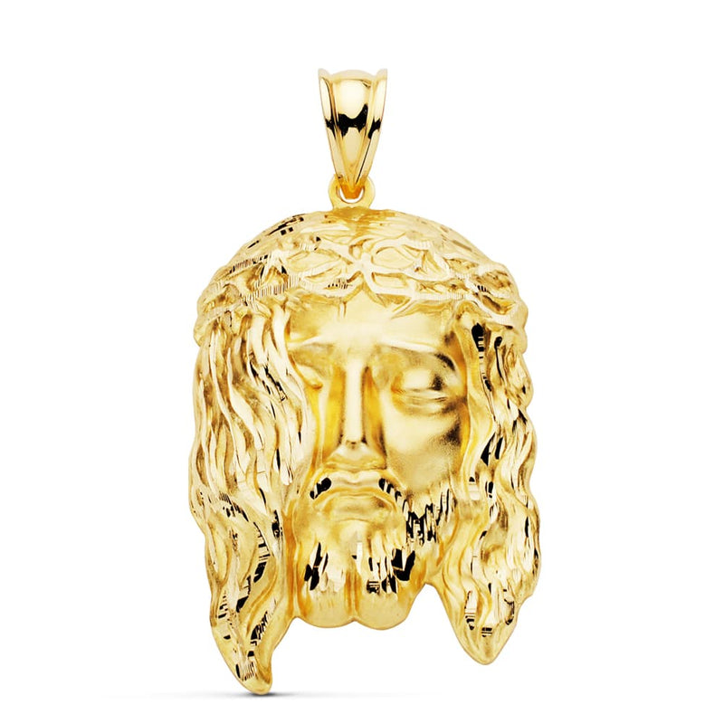 18K Colgante Cristo Santo Rostro 35x20 mm