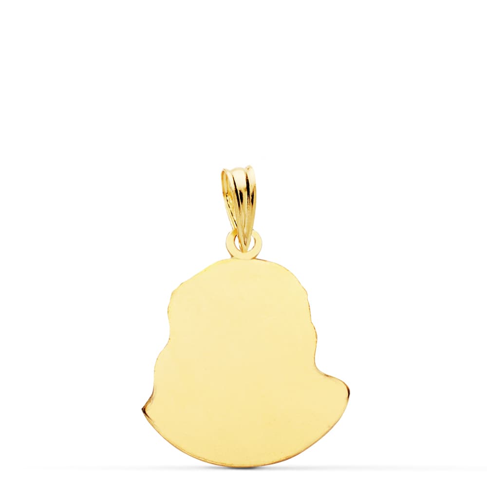 18K Cabeza Cristo De Murillo 18x14 mm