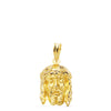 18K Stamped Christ of the Good Death Pendant. 19x12 mm