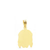 18K Stamped Christ of the Good Death Pendant. 19x12 mm