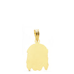 18K Stamped Christ of the Good Death Pendant. 19x12 mm