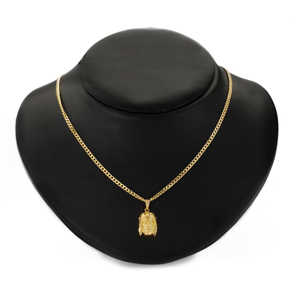 Colar 18K Cristo Da Boa Morte Estampado. 19x12 mm