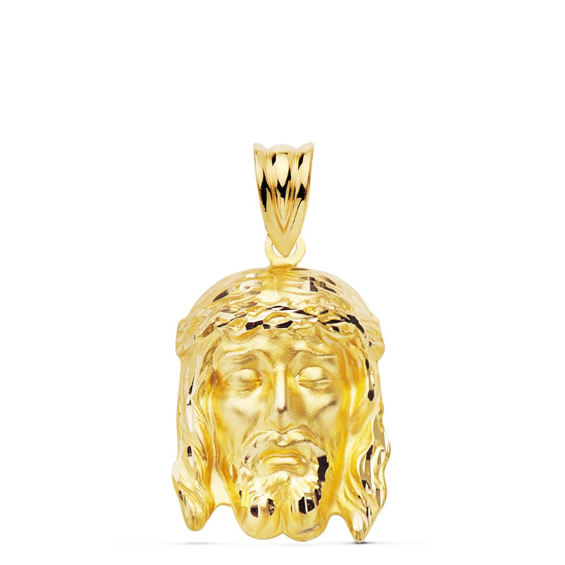 18K Christ of the Good Death Pendant 23x15 mm
