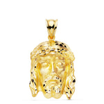 18K Christ of the Good Death Pendant 27x19 mm