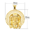 18K Pendant Head of Christ Border 31x31 mm