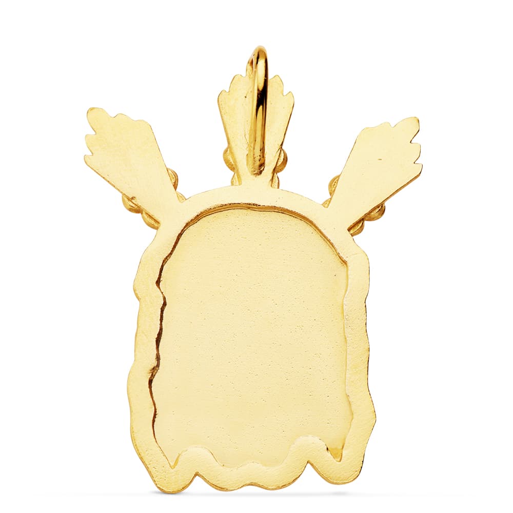 Colar 18K Pingente Cabeça de Cristo Potências 39x28 mm
