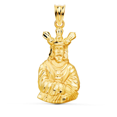 18K Captive Christ Silhouette Medal 28x16 mm