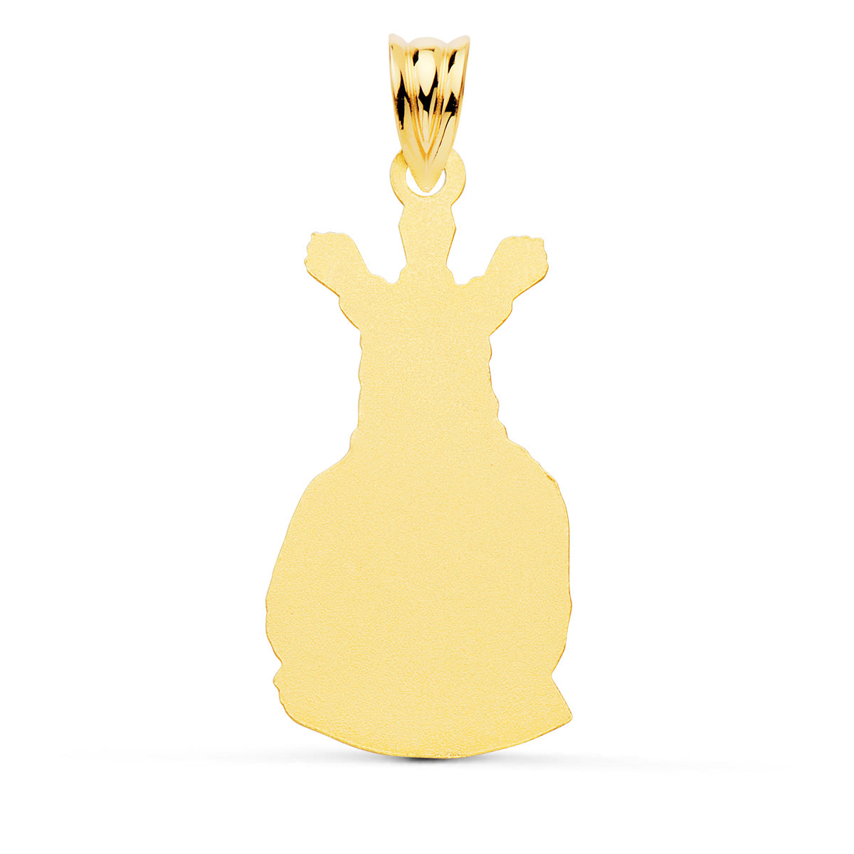 18K Medal Christ Captive Silhouette 28x16 mm