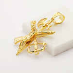 18K Yellow Gold Legionary Cross Without Crown 55x40 mm