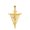 18K Yellow Gold Cross with Christ of the Remedy of Animas 35x23 mm