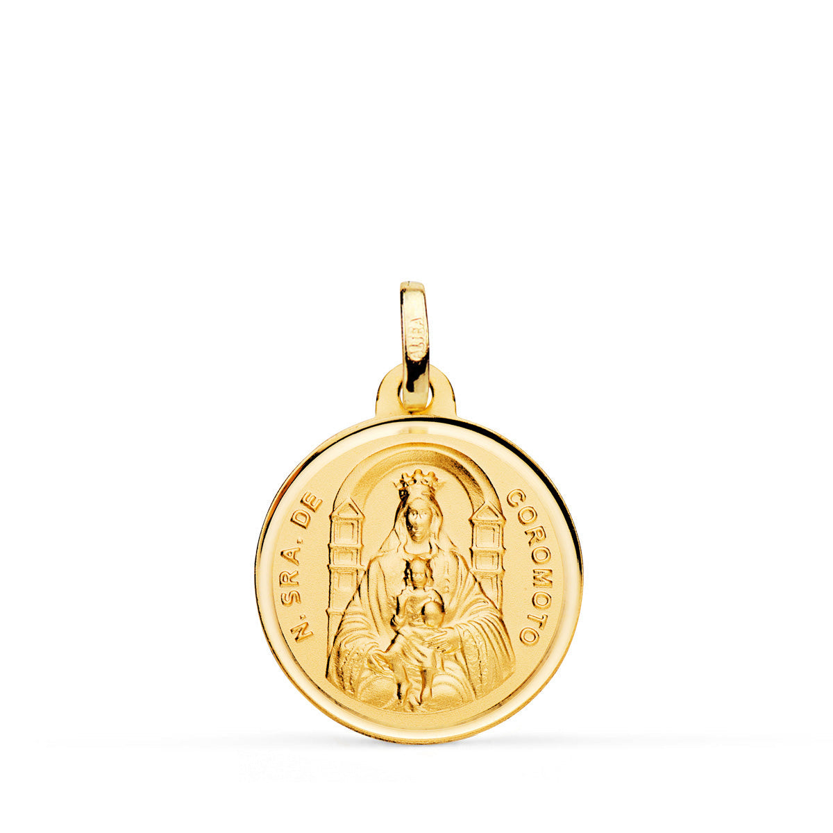 18K Medal Virgin Our Lady of Coromoto 18 mm Bezel Size