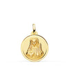 18K Medalla Santa Lucia Bisel 18 mm