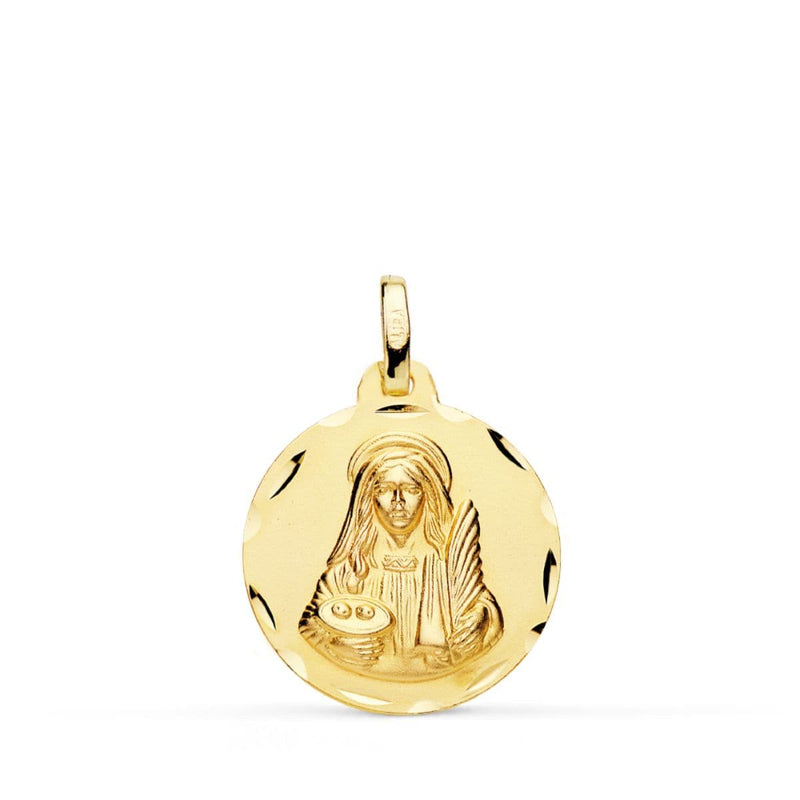 Médaille Sainte Lucie 18K 18 mm 2,05 Gr
