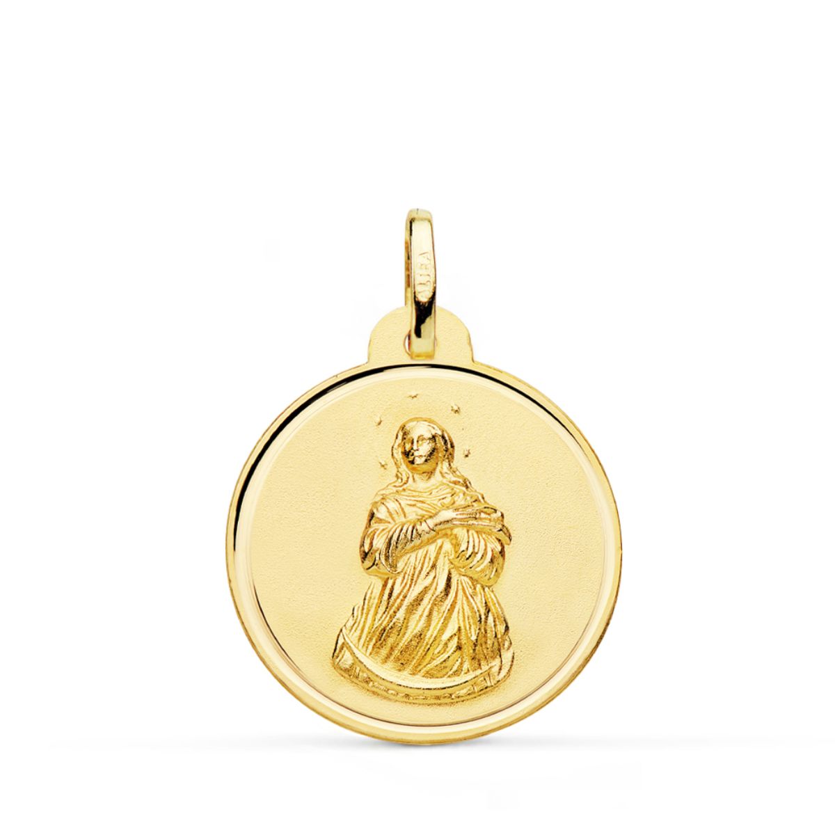 Médaille Vierge Immaculée 18K Biseau 22 mm