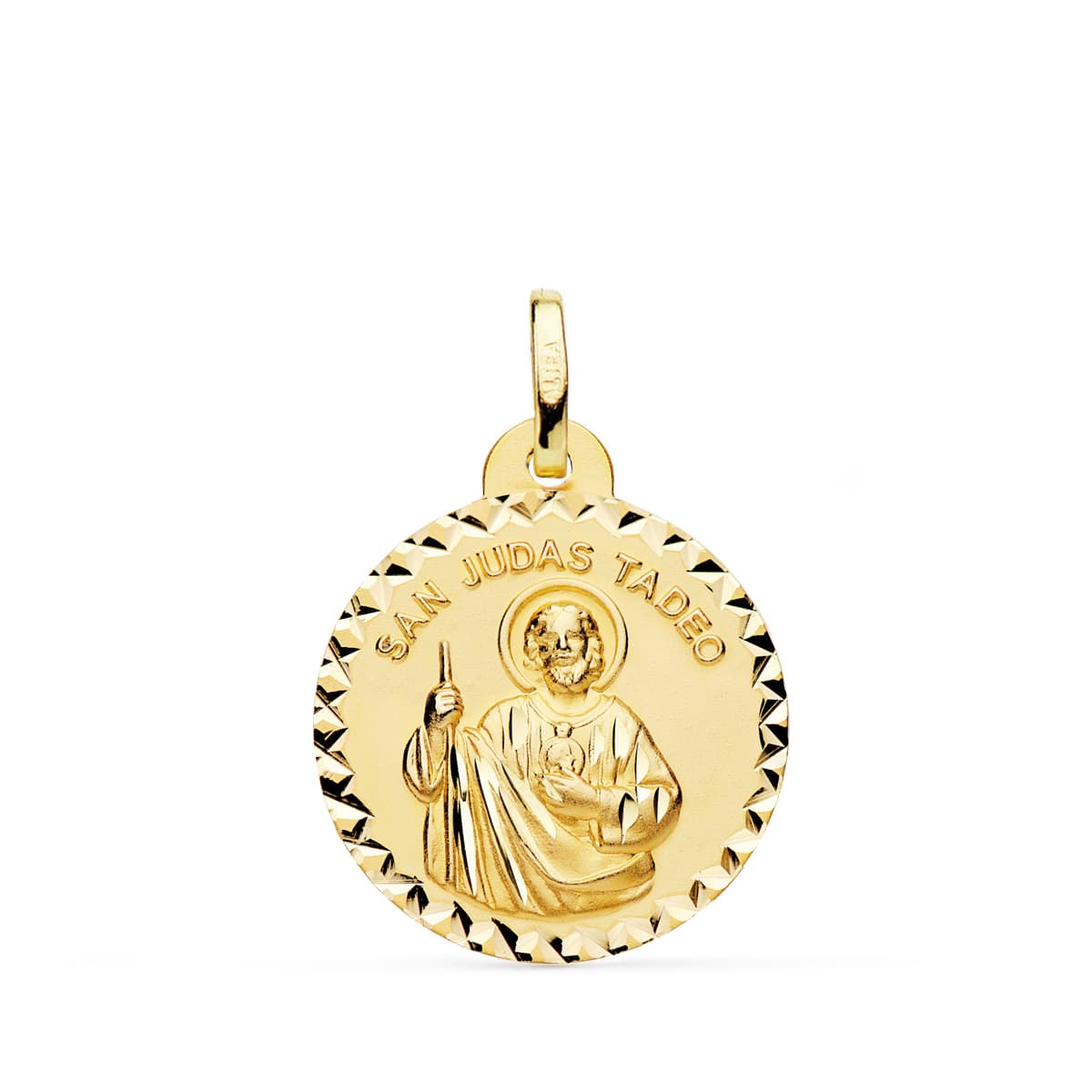 18K Medal Saint Jude Thaddeus Crossed Size 20 mm