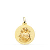 18K Yellow Gold Saint Joseph Medal Matt Smooth 18 mm
