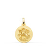 Médaille Saint Georges Or Jaune 18 Carats Lisse Mat 16 mm