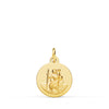 18K St. Christopher Medal Smooth Matted 14 mm