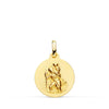 Médaille San Cristobal lisse 18 carats 16 mm