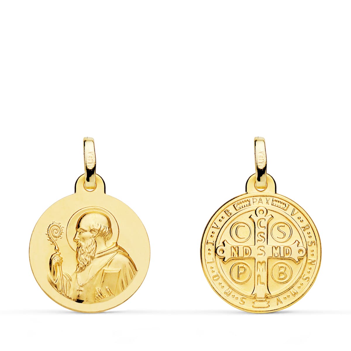 18K Medal Scapular Saint Benedict 16 mm