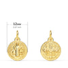 18K St. Benedict Monk Scapular Medal 12 mm